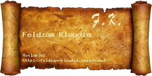Feldzam Klaudia névjegykártya