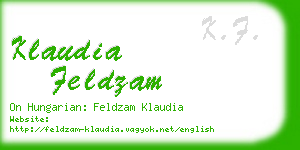 klaudia feldzam business card